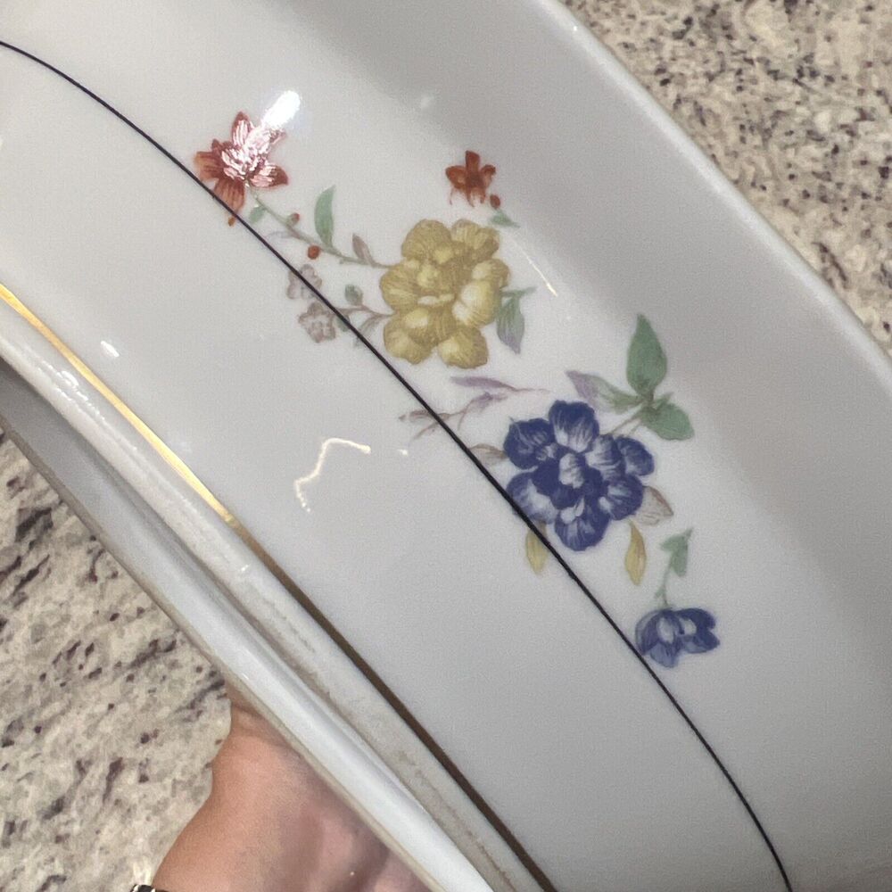 Antique Haviland Oval Serving Bowl 1920-1930 Limoges France Gold Rim 9.5X7.25"‎ - Picture 10 of 13
